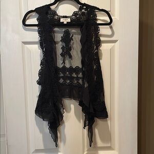 Umgee Black Lace Vest